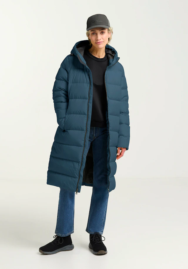 Jack Wolfskin Daunenmantel »FROZEN PALACE COAT W RDS« mit wärmender Daunenfüllung aus Entendaune und Federn, winddicht