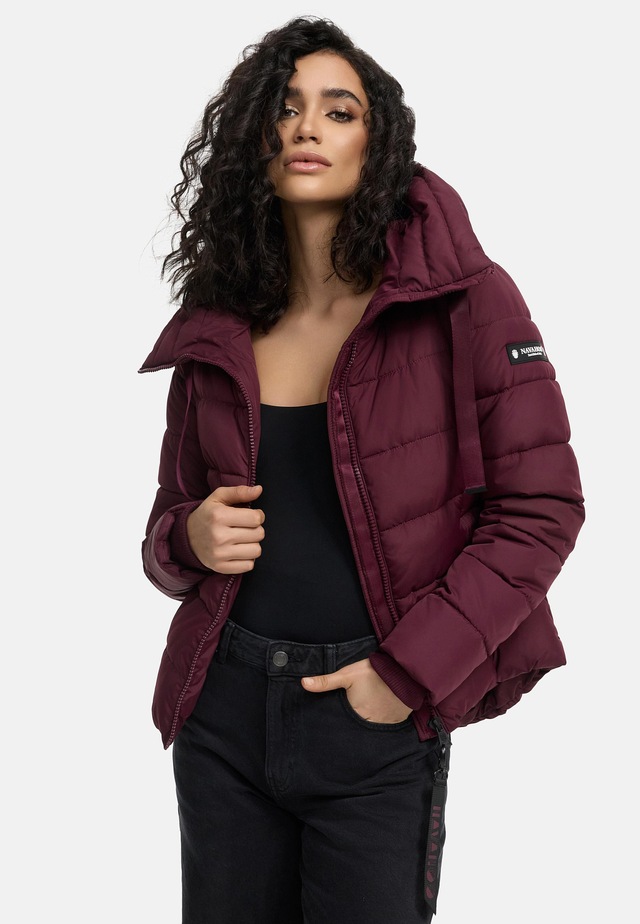 Navahoo Steppjacke »Amayaa« mit Kapuze stylische Damen Winterjacke mit coolen Applikationen