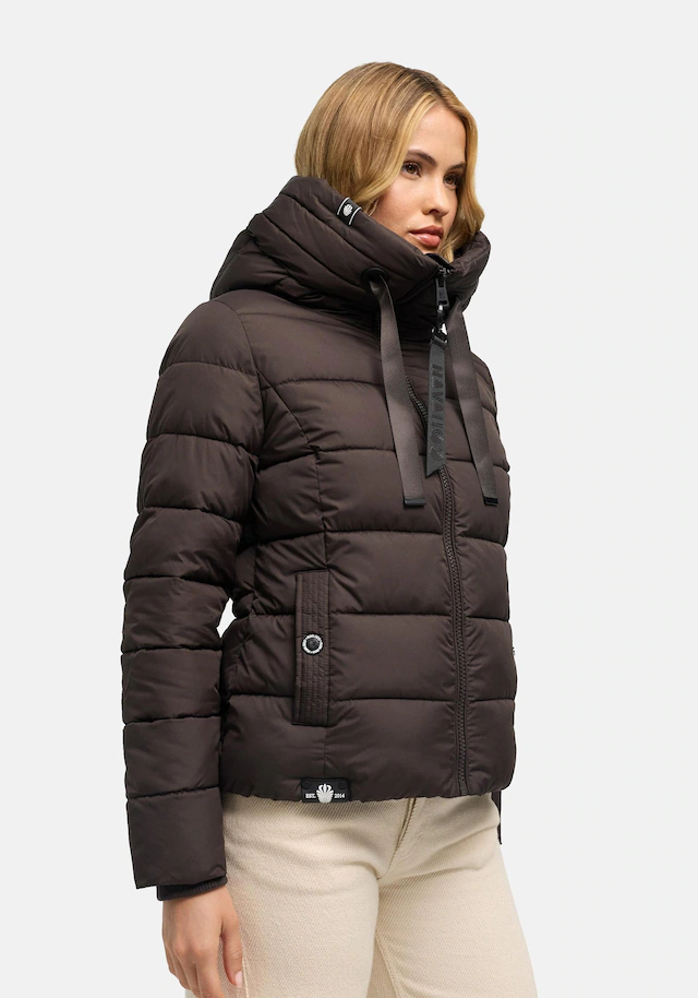 Navahoo Steppjacke »Amayaa« mit Kapuze stylische Damen Winterjacke mit coolen Applikationen