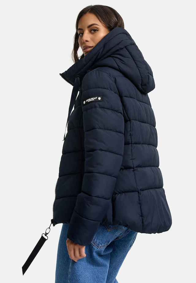 Navahoo Steppjacke »Amayaa« mit Kapuze stylische Damen Winterjacke mit coolen Applikationen