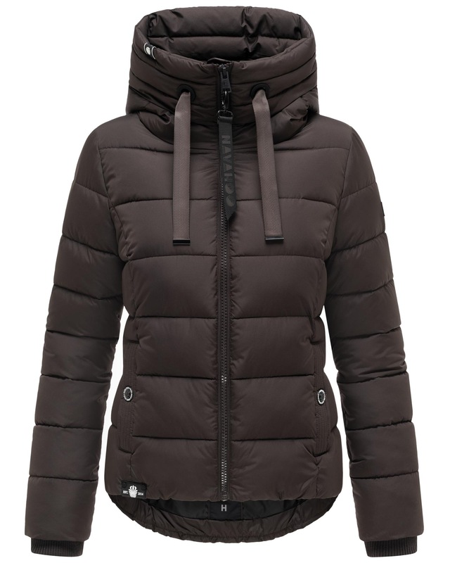 Navahoo Steppjacke »Amayaa« mit Kapuze stylische Damen Winterjacke mit coolen Applikationen