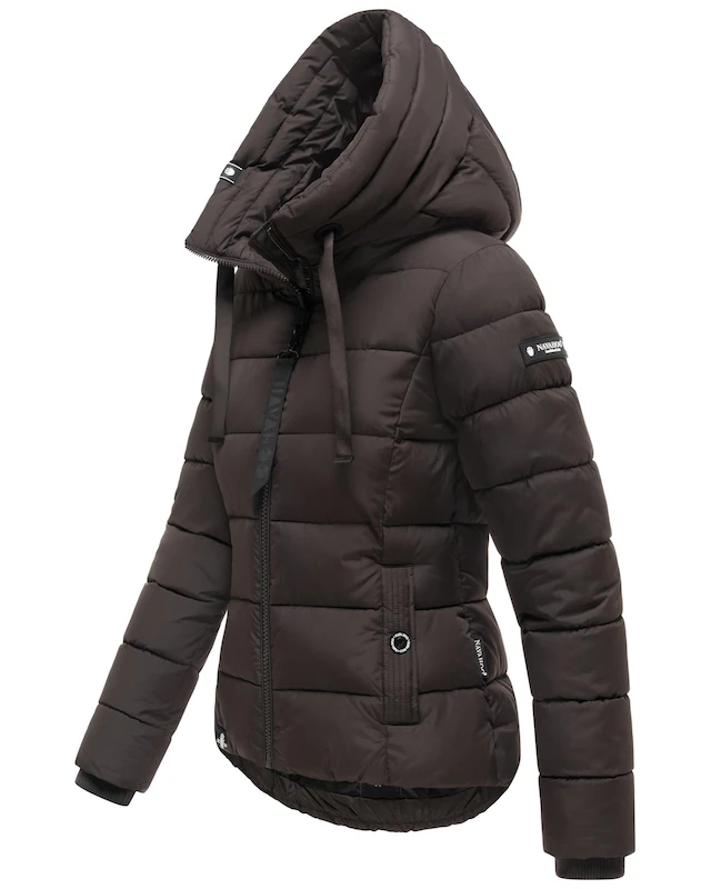Navahoo Steppjacke »Amayaa« mit Kapuze stylische Damen Winterjacke mit coolen Applikationen