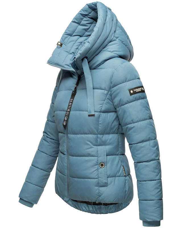 Navahoo Steppjacke »Amayaa« mit Kapuze stylische Damen Winterjacke mit coolen Applikationen