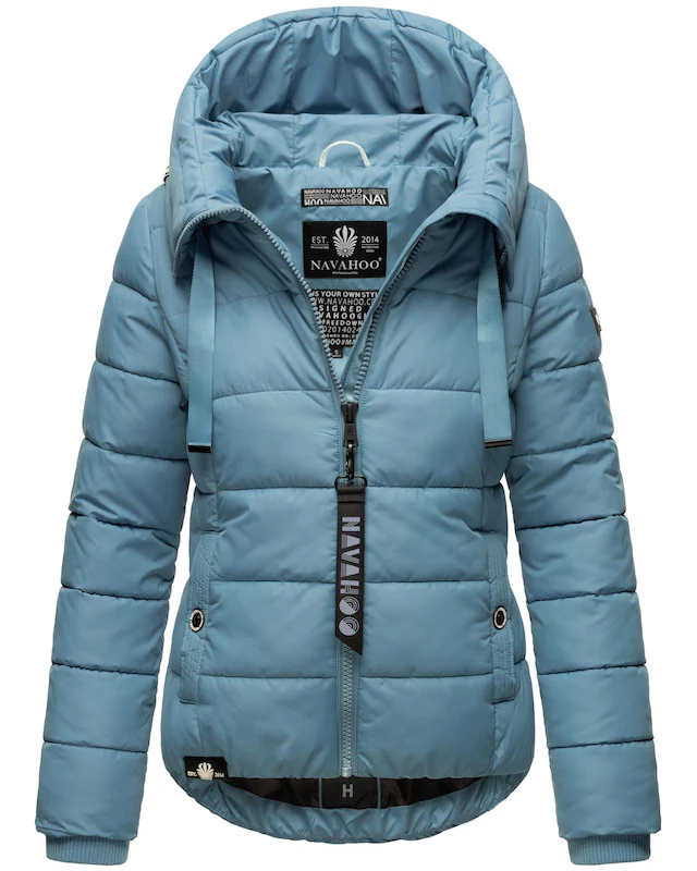 Navahoo Steppjacke »Amayaa« mit Kapuze stylische Damen Winterjacke mit coolen Applikationen