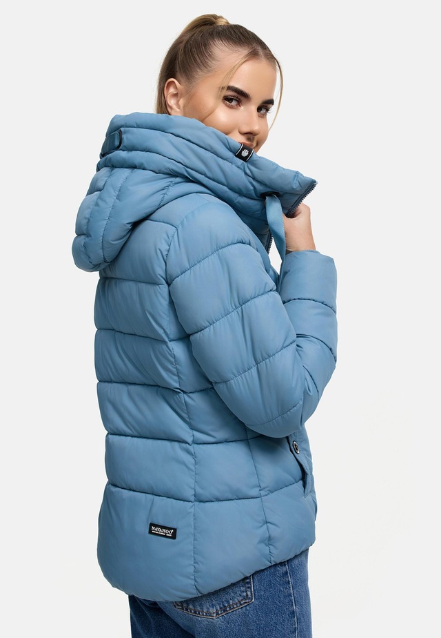 Navahoo Steppjacke »Amayaa« mit Kapuze stylische Damen Winterjacke mit coolen Applikationen