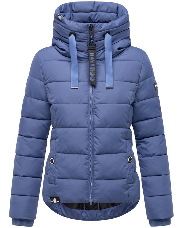 Navahoo Steppjacke »Amayaa« mit Kapuze stylische Damen Winterjacke mit coolen Applikationen