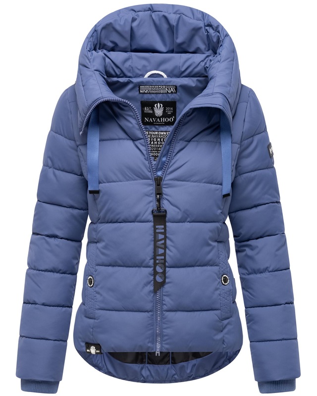 Navahoo Steppjacke »Amayaa« mit Kapuze stylische Damen Winterjacke mit coolen Applikationen