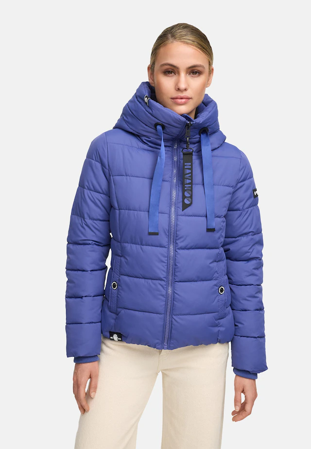 Navahoo Steppjacke »Amayaa« mit Kapuze stylische Damen Winterjacke mit coolen Applikationen