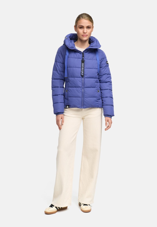 Navahoo Steppjacke »Amayaa« mit Kapuze stylische Damen Winterjacke mit coolen Applikationen