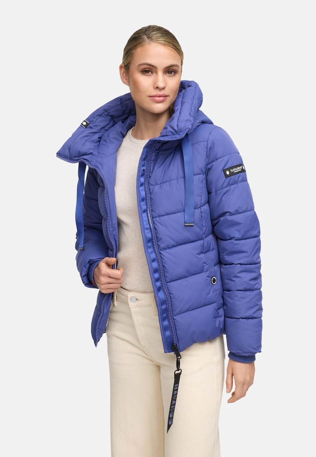 Navahoo Steppjacke »Amayaa« mit Kapuze stylische Damen Winterjacke mit coolen Applikationen