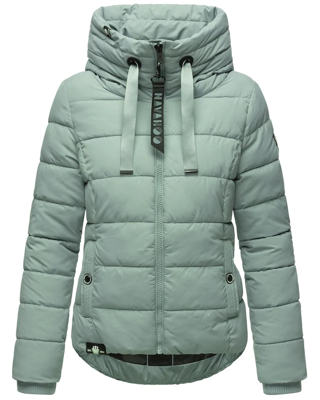 Navahoo Steppjacke »Amayaa« mit Kapuze stylische Damen Winterjacke mit coolen Applikationen