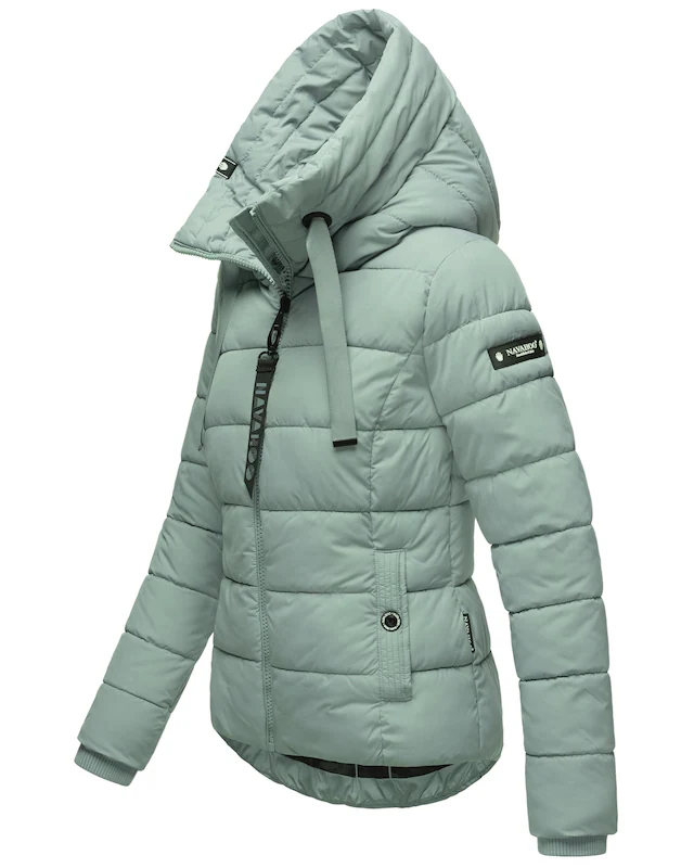 Navahoo Steppjacke »Amayaa« mit Kapuze stylische Damen Winterjacke mit coolen Applikationen
