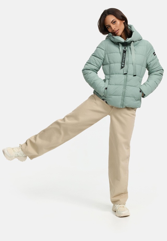 Navahoo Steppjacke »Amayaa« mit Kapuze stylische Damen Winterjacke mit coolen Applikationen