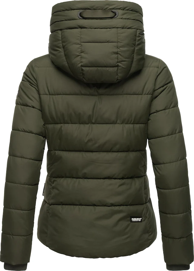 Navahoo Steppjacke »Amayaa« mit Kapuze stylische Damen Winterjacke mit coolen Applikationen