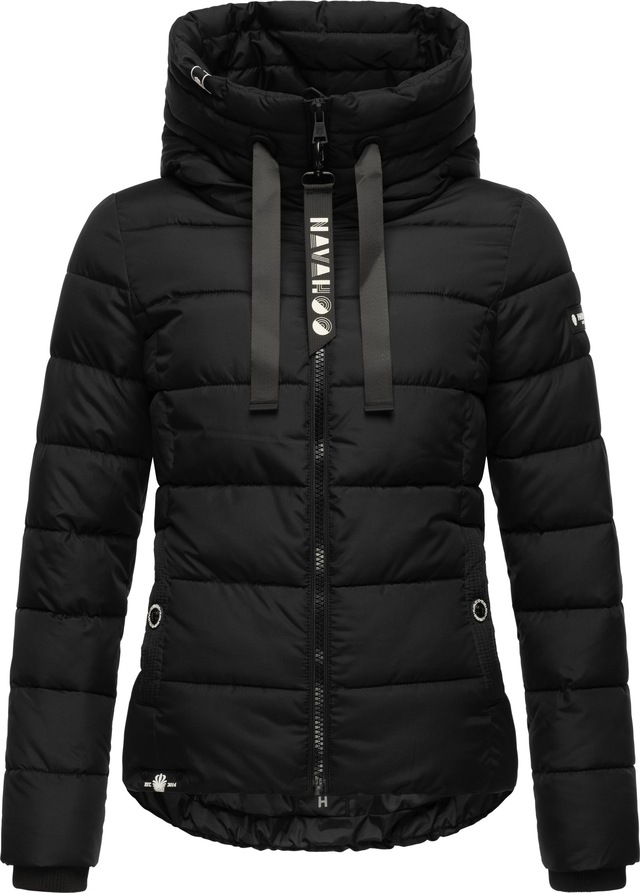 Navahoo Steppjacke »Amayaa« mit Kapuze stylische Damen Winterjacke mit coolen Applikationen
