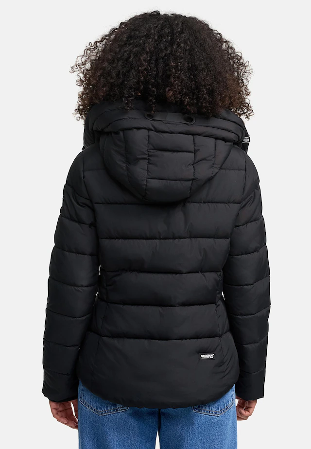 Navahoo Steppjacke »Amayaa« mit Kapuze stylische Damen Winterjacke mit coolen Applikationen