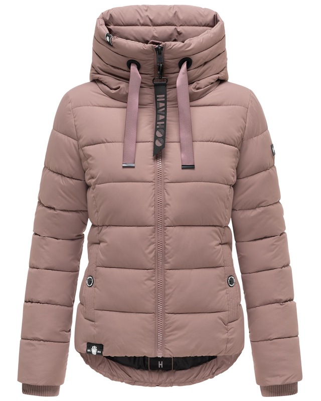 Navahoo Steppjacke »Amayaa« mit Kapuze stylische Damen Winterjacke mit coolen Applikationen