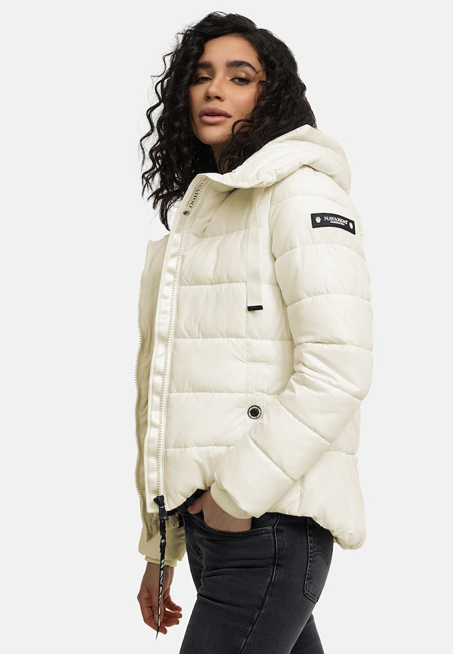 Navahoo Steppjacke »Amayaa« mit Kapuze stylische Damen Winterjacke mit coolen Applikationen