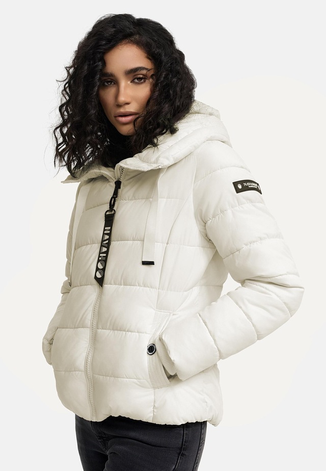 Navahoo Steppjacke »Amayaa« mit Kapuze stylische Damen Winterjacke mit coolen Applikationen