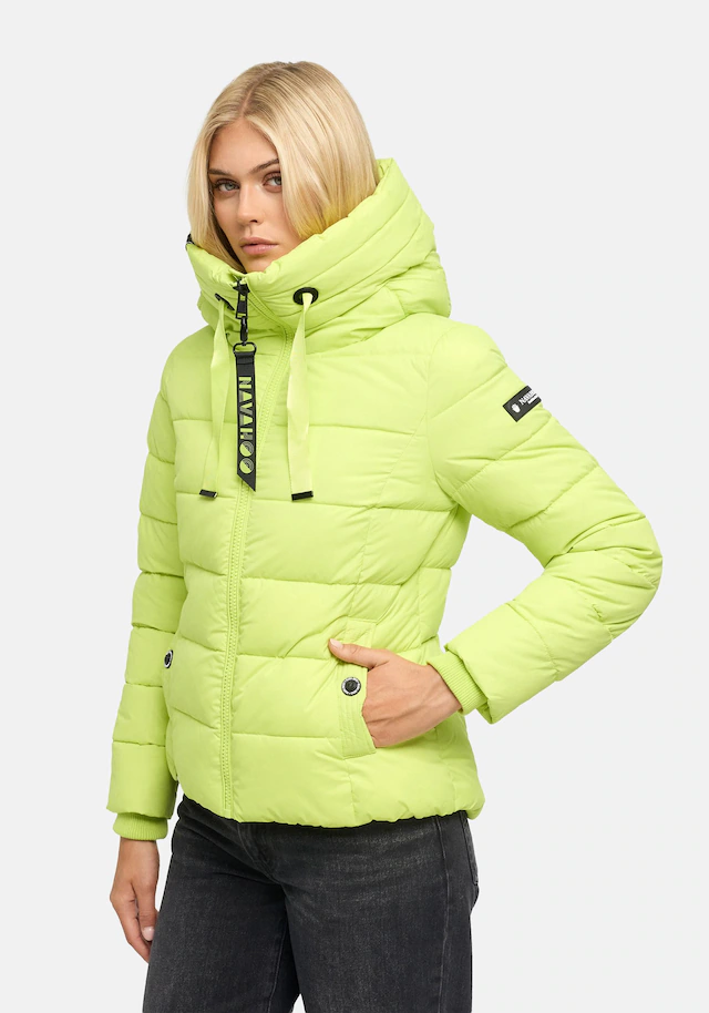 Navahoo Steppjacke »Amayaa« mit Kapuze stylische Damen Winterjacke mit coolen Applikationen