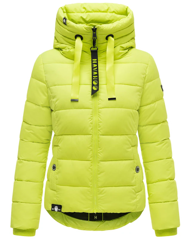 Navahoo Steppjacke »Amayaa« mit Kapuze stylische Damen Winterjacke mit coolen Applikationen