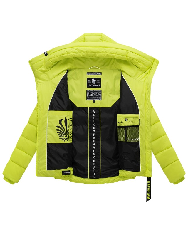 Navahoo Steppjacke »Amayaa« mit Kapuze stylische Damen Winterjacke mit coolen Applikationen
