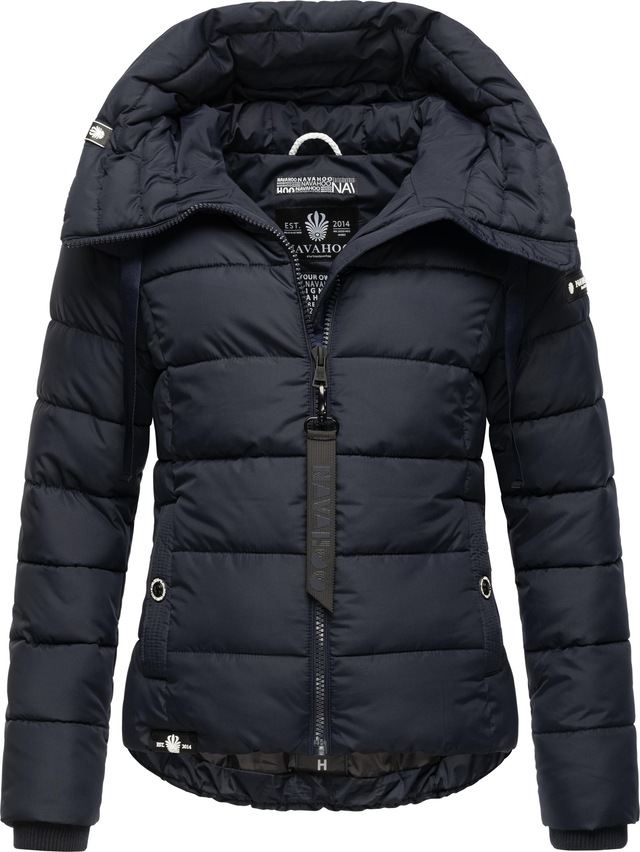 Navahoo Steppjacke »Amayaa« mit Kapuze stylische Damen Winterjacke mit coolen Applikationen