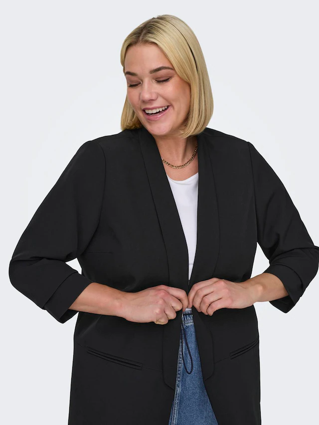ONLY CARMAKOMA Kurzblazer »CARELLY 3/4 LIFE BLAZER WVN« Kunstfaser mit Stretch