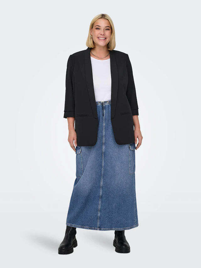 ONLY CARMAKOMA Kurzblazer »CARELLY 3/4 LIFE BLAZER WVN« Kunstfaser mit Stretch