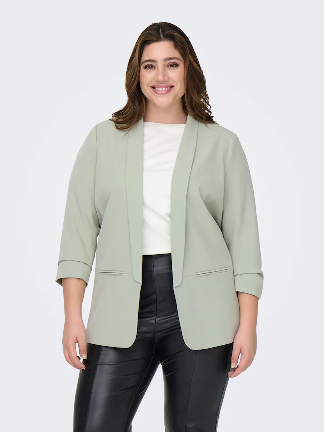 ONLY CARMAKOMA Kurzblazer »CARELLY 3/4 LIFE BLAZER WVN« Kunstfaser mit Stretch