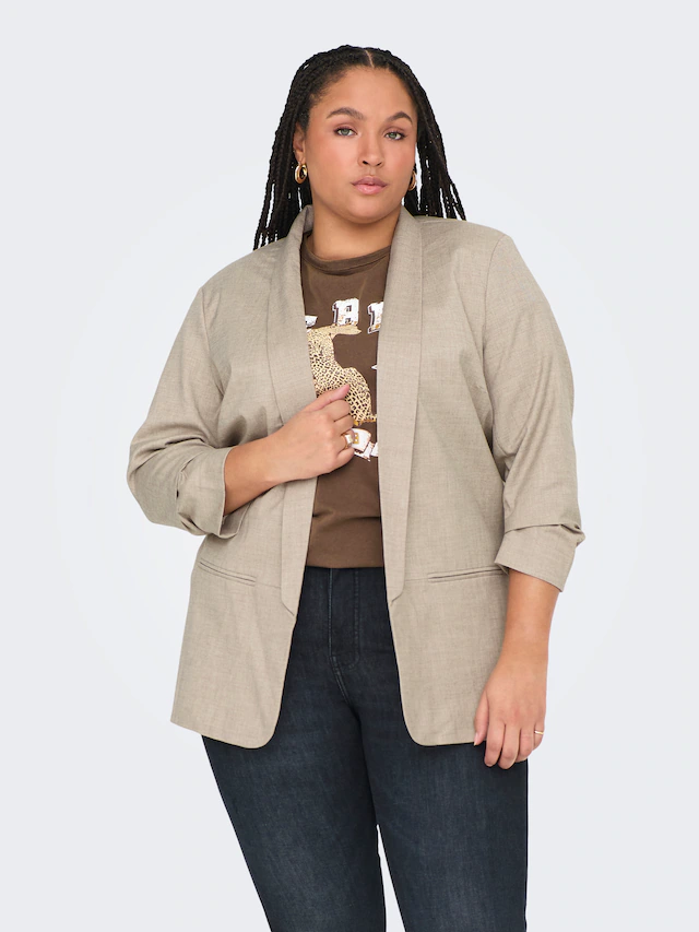 ONLY CARMAKOMA Kurzblazer »CARELLY 3/4 LIFE BLAZER WVN« Kunstfaser mit Stretch