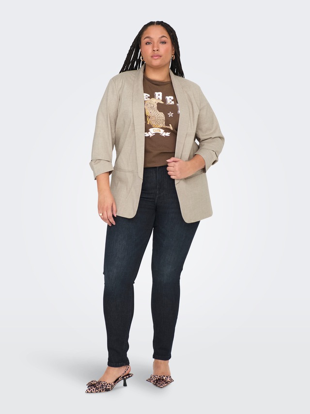 ONLY CARMAKOMA Kurzblazer »CARELLY 3/4 LIFE BLAZER WVN« Kunstfaser mit Stretch