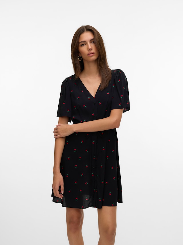 Vero Moda Minikleid »VMALBA SS SHORT DRESS WVN NOOS« Viskose, slim fit
