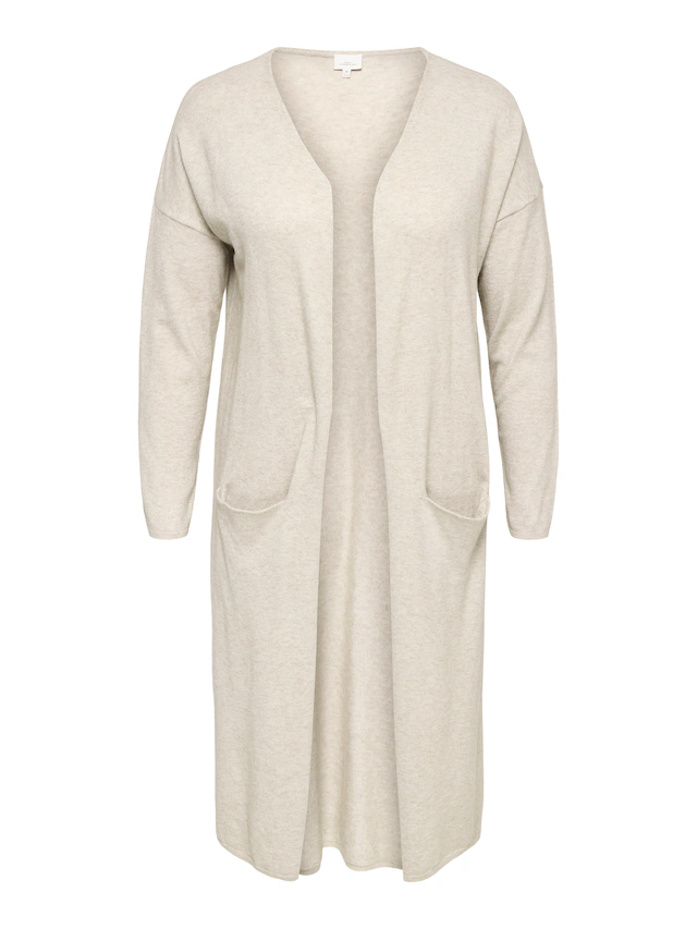 ONLY CARMAKOMA Strickjacke »CARNEW ESLY LS OPEN LONG CARDIGAN NP KNT« Viskosemischung