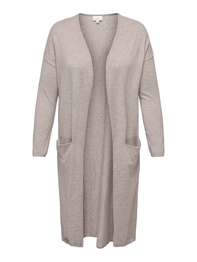 ONLY CARMAKOMA Strickjacke »CARNEW ESLY LS OPEN LONG CARDIGAN NP KNT« Viskosemischung