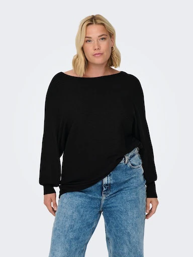 ONLY CARMAKOMA Strickpullover »CARNEW ADALINE LIFE L/S PULLOVER KNT« Viskosemischung