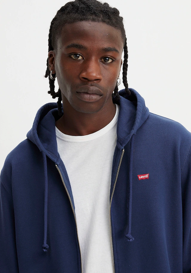 Levi's® Kapuzensweatjacke »NEW ORIGINAL ZIP UP« mit Logo-Stickerei und Kängurutasche