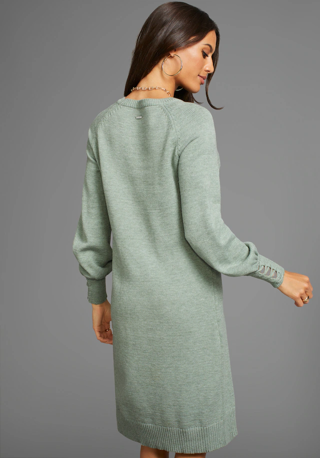 Laura Scott Strickkleid mit Schnürdetail aus Viskosemischung