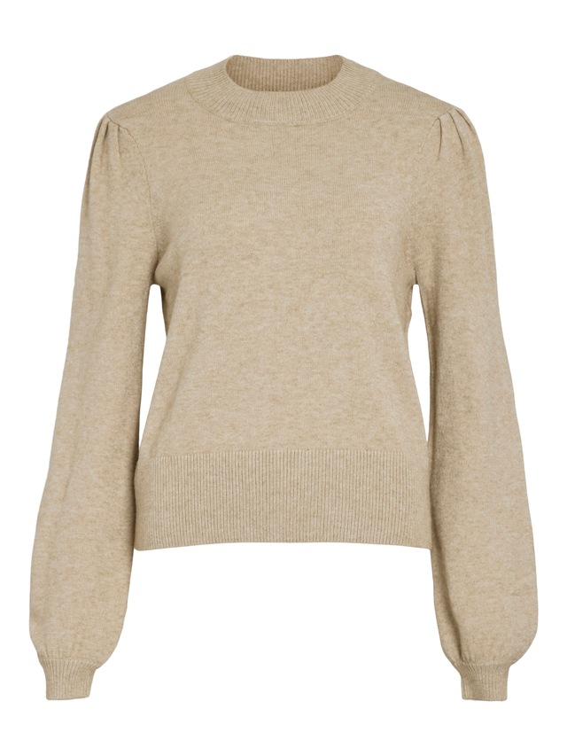 Vila Rundhalspullover »VIRIL TURTLE-NK BALLOON L/S TOP - NOOS« Materialmix, regular fit