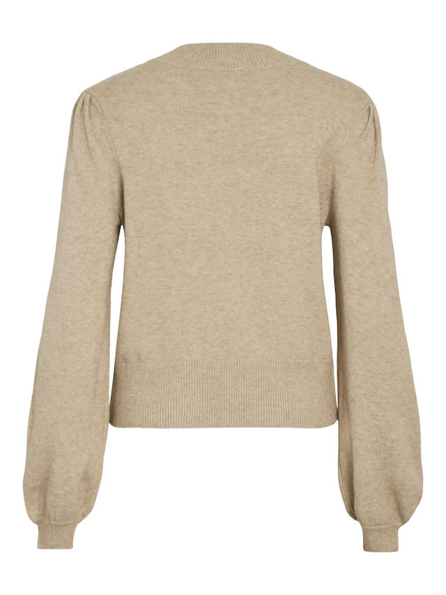 Vila Rundhalspullover »VIRIL TURTLE-NK BALLOON L/S TOP - NOOS« Materialmix, regular fit