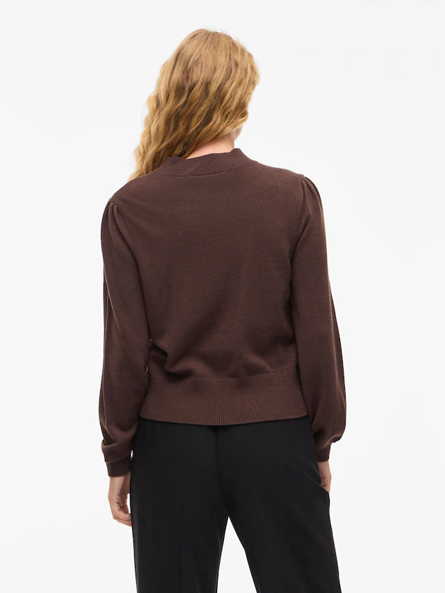 Vila Rundhalspullover »VIRIL TURTLE-NK BALLOON L/S TOP - NOOS« Materialmix, regular fit