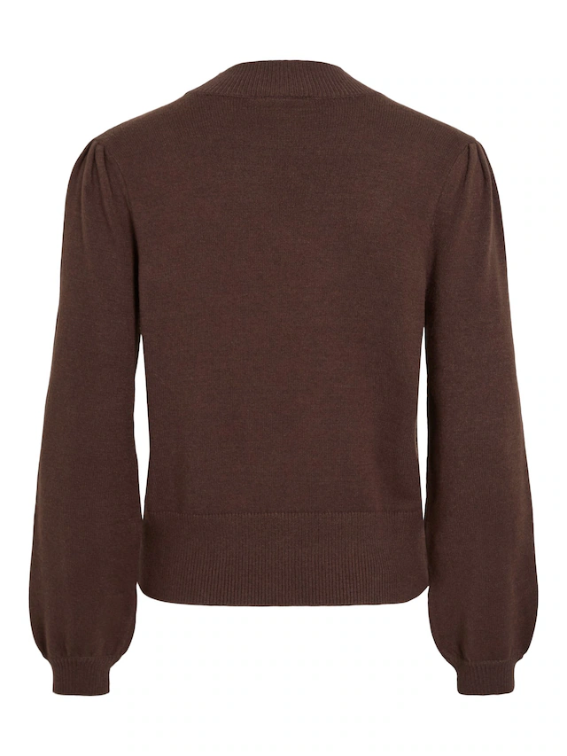 Vila Rundhalspullover »VIRIL TURTLE-NK BALLOON L/S TOP - NOOS« Materialmix, regular fit