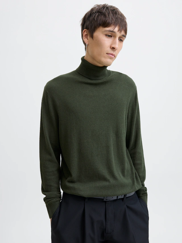 Jack & Jones Rollkragenpullover »JJEEMIL KNIT ROLL NECK NOOS« Baumwollmischung, regular fit