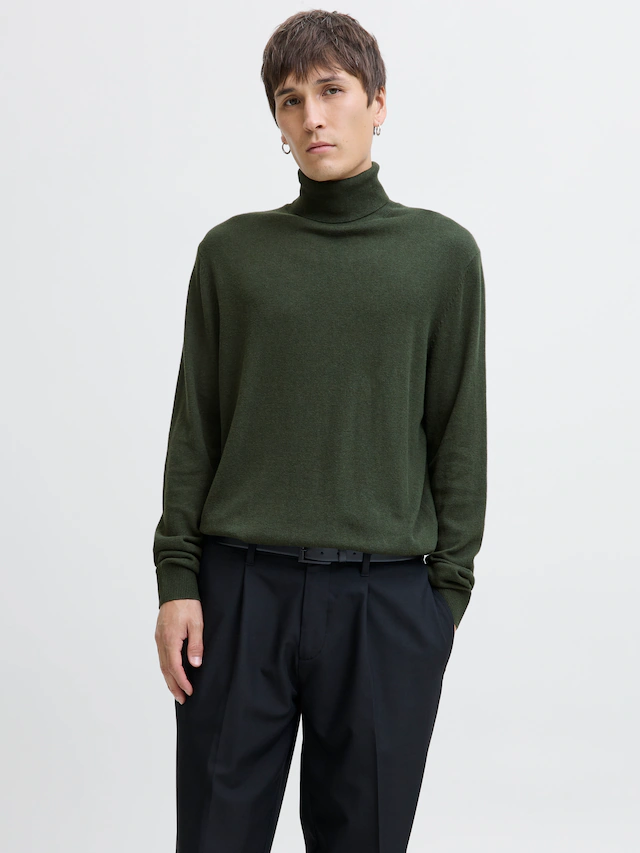Jack & Jones Rollkragenpullover »JJEEMIL KNIT ROLL NECK NOOS« Baumwollmischung, regular fit