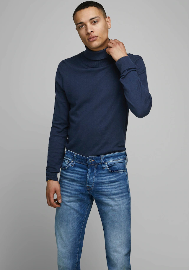 Jack & Jones Rollkragenpullover »JJEEMIL KNIT ROLL NECK NOOS« Baumwollmischung, regular fit