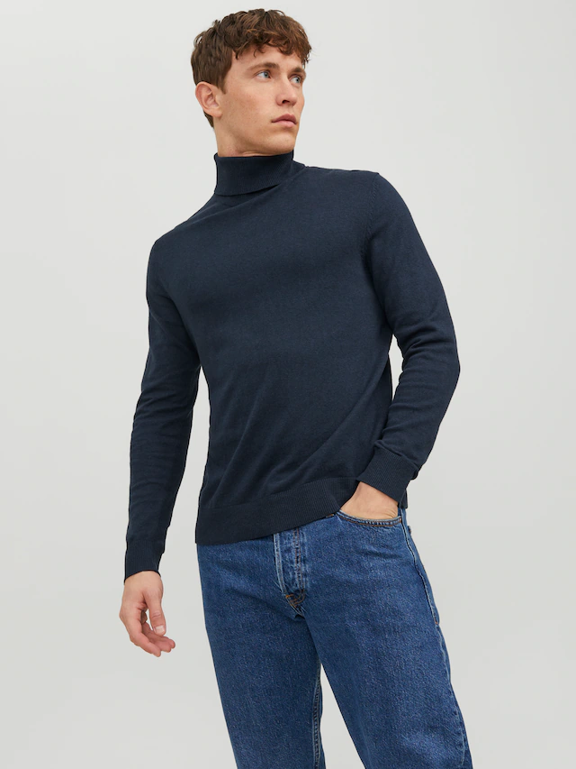 Jack & Jones Rollkragenpullover »JJEEMIL KNIT ROLL NECK NOOS« Baumwollmischung, regular fit