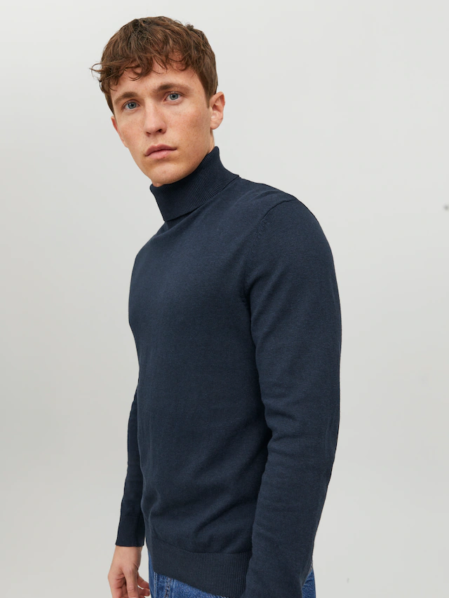 Jack & Jones Rollkragenpullover »JJEEMIL KNIT ROLL NECK NOOS« Baumwollmischung, regular fit