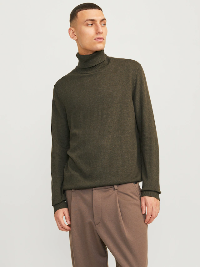 Jack & Jones Rollkragenpullover »JJEEMIL KNIT ROLL NECK NOOS« Baumwollmischung, regular fit