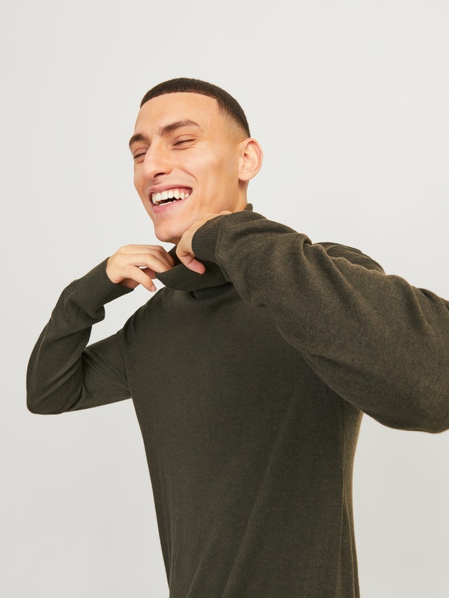 Jack & Jones Rollkragenpullover »JJEEMIL KNIT ROLL NECK NOOS« Baumwollmischung, regular fit
