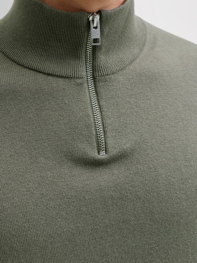 Jack & Jones Troyer »JJEEMIL KNIT HALF ZIP NOOS« Baumwollmischung, regular fit